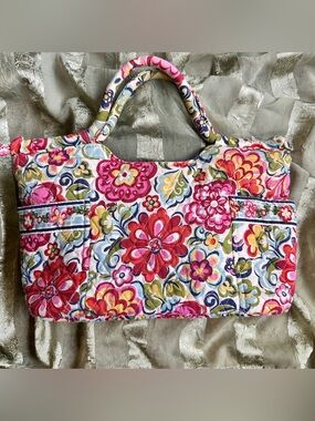 Y2K Vera Bradley Hope Garden Floral White Pink Handbag